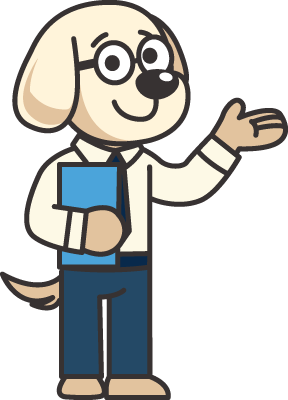 スーツを着た犬のイラスト